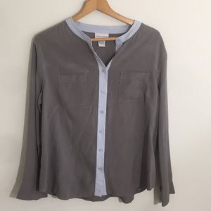 Soft Surroundings Silk Button down Top